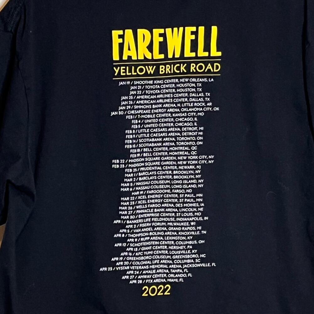 ELTON JOHN Farewell Yellow Brick Road 2022 Concert Tour T Shirt Size XL - Picture 6 of 6